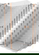 Mexen Mist L Duo sprchová kabina otevírací 120 x 110 cm, transparentní, kartáčovaná měď - 8A4L-120-110-65-00