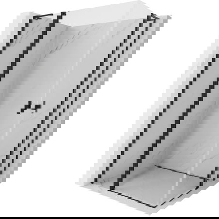 Mexen Mist L Duo sprchový kout 105 x 90 cm, průhledný, černý - 8A4L-105-090-70-00