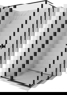 Mexen Mist Duo sprchový kout otevírací 100 x 70 cm, černý rámeček, černý - 8A4-100L-070P-70-70