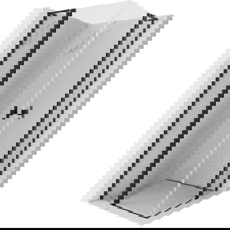 Mexen Mist L Duo sprchový kout, otočný 115 x 115 cm, transparentní, černý - 8A4L-115-115-70-00