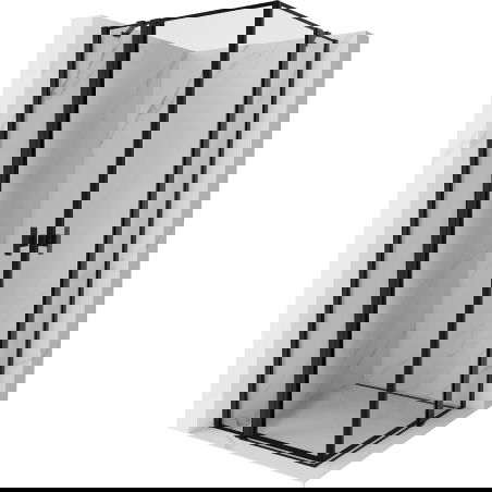 Mexen Mist Duo sprchový kout otočný 120 x 120 cm, černý rám, černý - 8A4-120L-120P-70-70