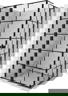 Mexen Mist L Duo otočná sprchová kabina 100 x 90 cm, černá mřížka, černá - 8A4L-100L-090P-70-77