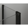 Mexen Mist L Duo sprchový kout s otočnými dveřmi 95 x 95 cm, černá mřížka, černý - 8A4L-095L-095P-70-77