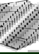 Mexen Mist L Duo sprchový kout s otočnými dveřmi 105 x 95 cm, černá mřížka, černý - 8A4L-105L-095P-70-77