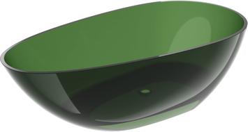Mexen Glass volně stojící průhledná vana 170 x 85 cm, forest, chromová zátka - 58061708502