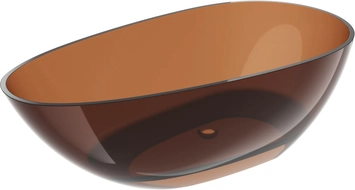 Mexen Glass earth volně stojící transparentní 170 x 85 cm, zátka chrom - 58061708505