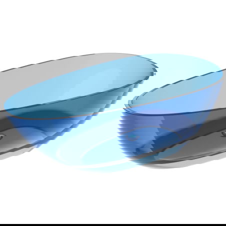 Mexen Glass džínsová volně stojící vana průhledná 170 x 85 cm, chromový uzávěr - 58061708507