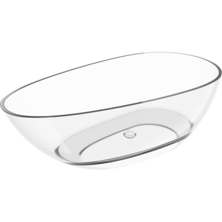 Mexen Glass čirá volně stojící vana transparentní 170 x 85 cm, chromová zátka - 58061708508