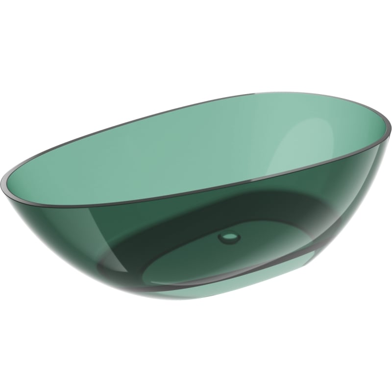 Mexen Glass průhledná volně stojící vana 170 x 85 cm, chromová zátka - 58061708511