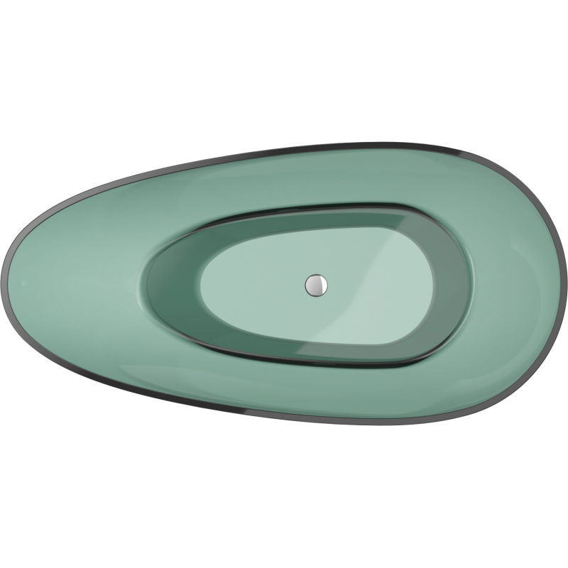 Mexen Glass průhledná volně stojící vana 170 x 85 cm, chromová zátka - 58061708511