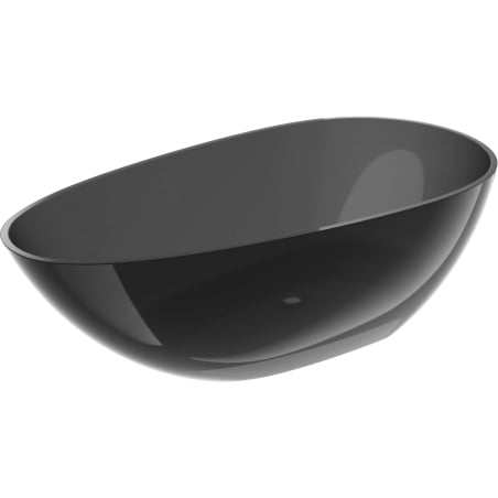 Mexen Glass černá volně stojící vana průhledná 160 x 80 cm, chromový uzávěr - 58061608013