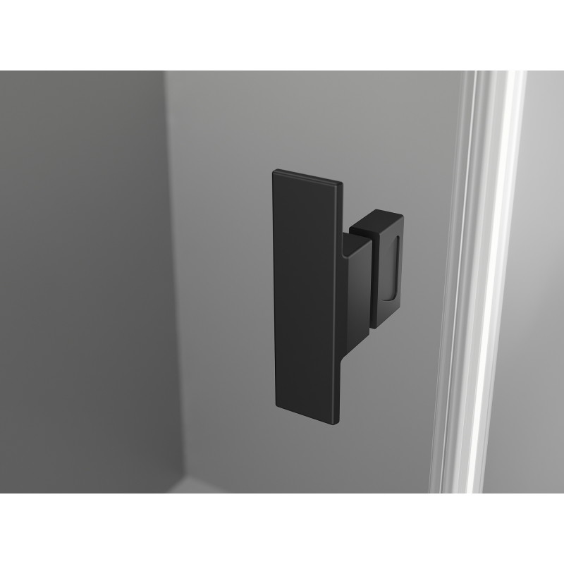 Mexen Mist Duo sprchová zástěna otočná 90 x 90 cm, černá mřížka, černá - 8A4-090L-090P-70-77