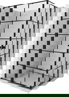 Mexen Mist Duo sprchová kabina otevírací 120 x 100 cm, černá mřížka, černá - 8A4-120L-100P-70-77