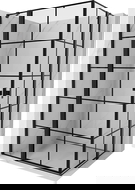 Mexen Mist Duo sprchový kout 120 x 105 cm, černá mřížka, černá - 8A4-120L-105P-70-77