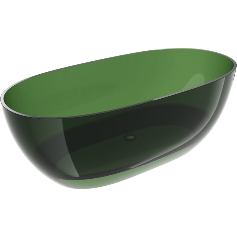 Mexen Pure lesní volně stojící transparentní vana 170 x 80 cm, chromová zátka - 58071708002