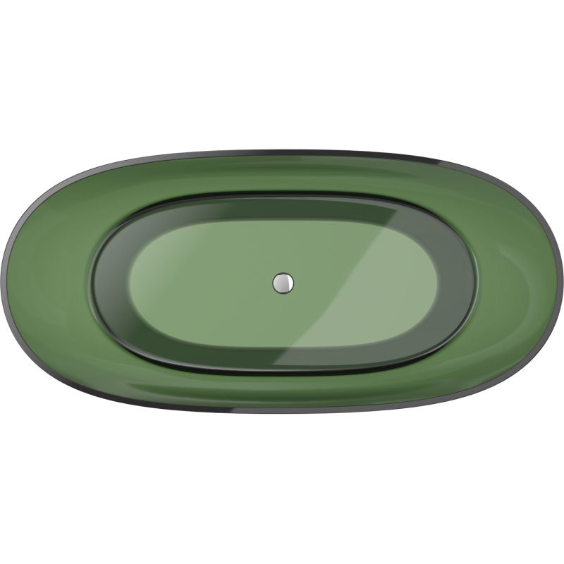 Mexen Pure lesní volně stojící transparentní vana 170 x 80 cm, chromová zátka - 58071708002