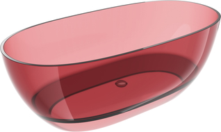 Mexen Pure eozyna volně stojící vana transparentní 170 x 80 cm, chromová zátka - 58071708003