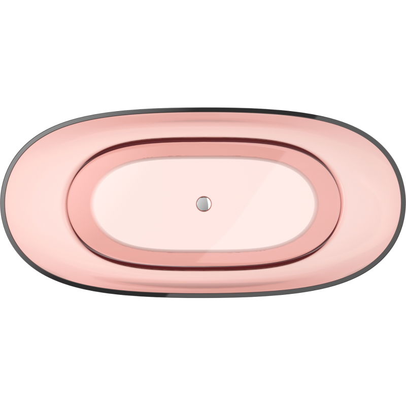 Mexen Pure korálová volně stojící vana průhledná 170 x 80 cm, chromová zátka - 58071708004