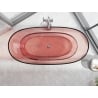 Mexen Pure samostatně stojící transparentní vana 170 x 80 cm, korálová, chromový uzávěr - 58071708004