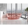 Mexen Pure samostatně stojící transparentní vana 170 x 80 cm, korálová, chromový uzávěr - 58071708004