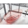 Mexen Pure samostatně stojící transparentní vana 170 x 80 cm, korálová, chromový uzávěr - 58071708004