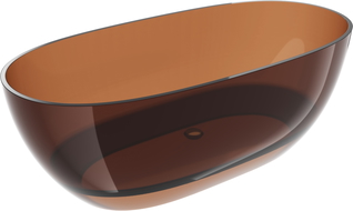 Mexen Pure earth volně stojící vana průhledná 170 x 80 cm, chromová zátka - 58071708005