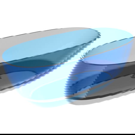 Mexen Pure denim volně stojící vana transparentní 170 x 80 cm, chromová zátka - 58071708007