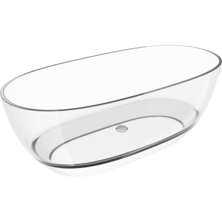 Mexen Pure čirá volně stojící vana transparentní 170 x 80 cm, zátka chrom - 58071708008