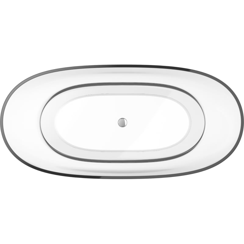 Mexen Pure čirá volně stojící vana transparentní 170 x 80 cm, zátka chrom - 58071708008