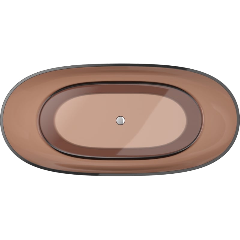 Mexen Pure cherry volně stojící transparentní vana 170 x 80 cm, chromová zátka - 58071708009