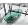 Mexen Pure transparentní volně stojící vana 170 x 80 cm, teal, chromová zátka - 58071708011