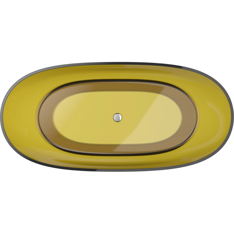 Mexen Pure honey volně stojící vana transparentní 170 x 80 cm, chromová zátka - 58071708015