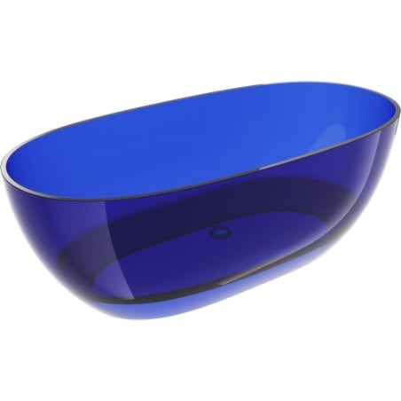 Mexen Pure safírová volně stojící vana průhledná 170 x 80 cm, chromová zátka - 58071708016