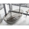 Mexen Pure volně stojící transparentní vana 170 x 80 cm, bronzová, chromová zátka - 58071708018
