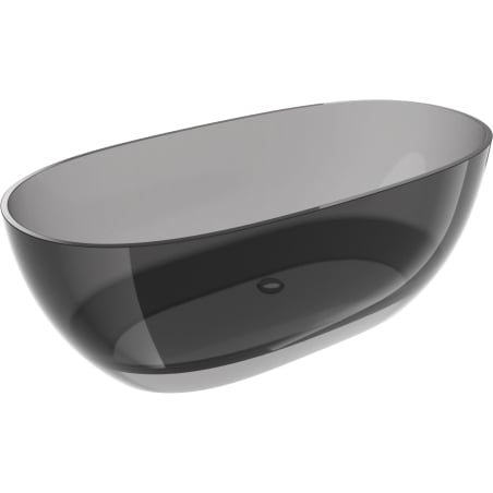 Mexen Pure Smoke volně stojící transparentní vana 170 x 80 cm, špunt chrom - 58071708019