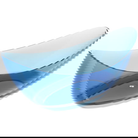 Mexen Vea denim volně stojící vana transparentní 180 x 80 cm, chromová zátka - 58091808007