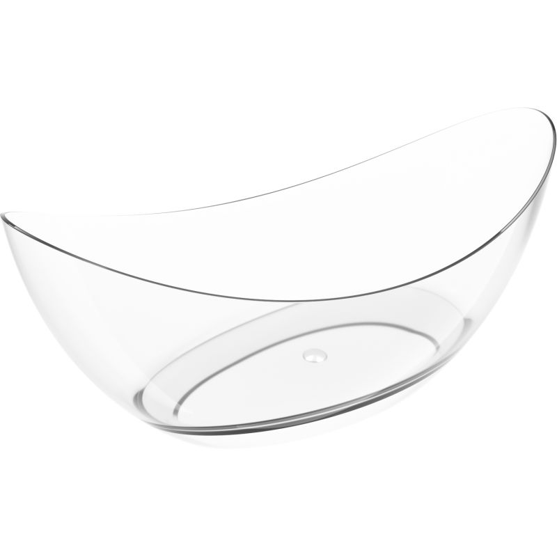 Mexen Vea čírá volně stojící vana průhledná 180 x 80 cm, zátka chrom - 58091808008