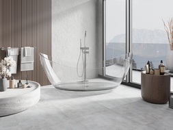 Mexen Vea čirá volně stojící vana transparentní 180 x 80 cm, uzávěr chrom - 58091808008