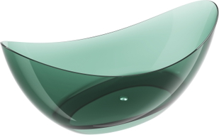 Mexen Vea volně stojící transparentní vana 180 x 80 cm, teal, chromový uzávěr - 58091808011