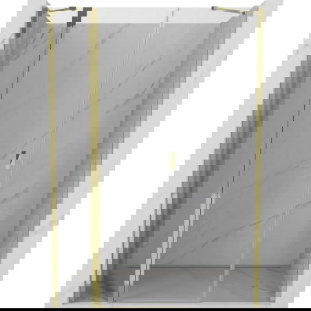 Mexen Mist sprchové dveře otočné 145 cm, transparentní, zlaté - 8A4-145-001-50-00