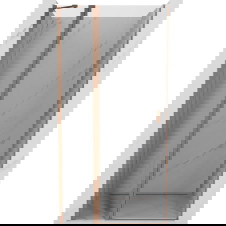Mexen Mist sprchové dveře otočné 70 cm, průhledné, kartáčovaná měď - 8A4-070-000-65-00