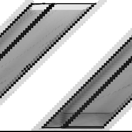 Mexen Mist levé sprchové dveře, výklopné, 95 cm, černý rám, černé - 8A4-095-000-70-70-L
