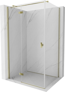 Mexen Mist-H T sprchový kout s výklopnými dveřmi vlevo 95 x 80 cm, transparentní, zlatý - 8A5T-095-080-50-00-L
