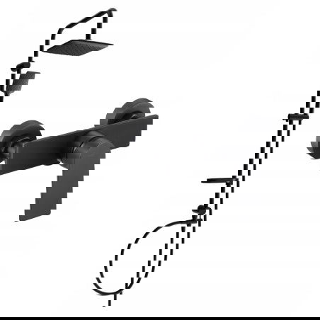 Mexen Sven nástěnná sprchová souprava s dešťovou sprchou a sprchovou baterií Alexa, černá - 71240262-70