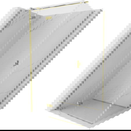 Mexen Mist-H T sprchový kout s otevíracími dveřmi levý 95 x 90 cm, průhledný, zlatý - 8A5T-095-090-50-00-L