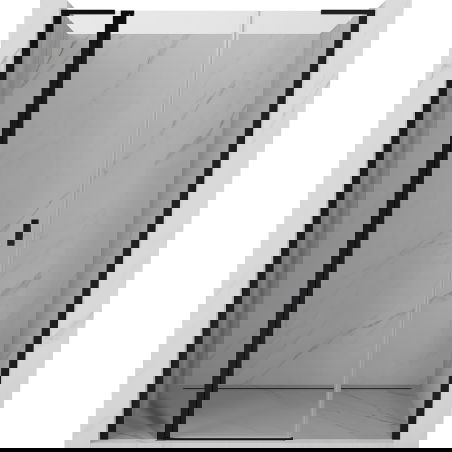 Mexen Mist L sprchové dveře otočné 145 cm, transparentní, černé - 8A4L-145-001-70-00