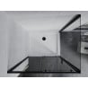 Mexen Apia posuvné sprchové dveře 90 x 100 cm, transparentní, černé + vanička Flat, bílá - 840-090-100-70-00-4010B