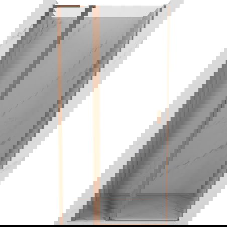 Mexen Mist L sprchové dveře výklopné 90 cm, transparentní, kartáčovaná měď - 8A4L-090-000-65-00