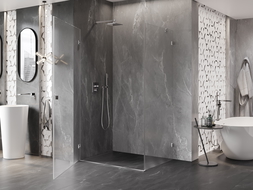 Mexen Lunar-B sprchový kout otočný levý 85 x 70 cm, transparentní, chrom - 832-085-070-01-00-L