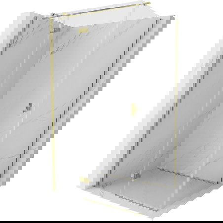 Mexen Mist-H T sprchový kout s otočnými dveřmi, levý 70 x 120 cm, transparentní, zlatý - 8A5T-070-120-50-00-L